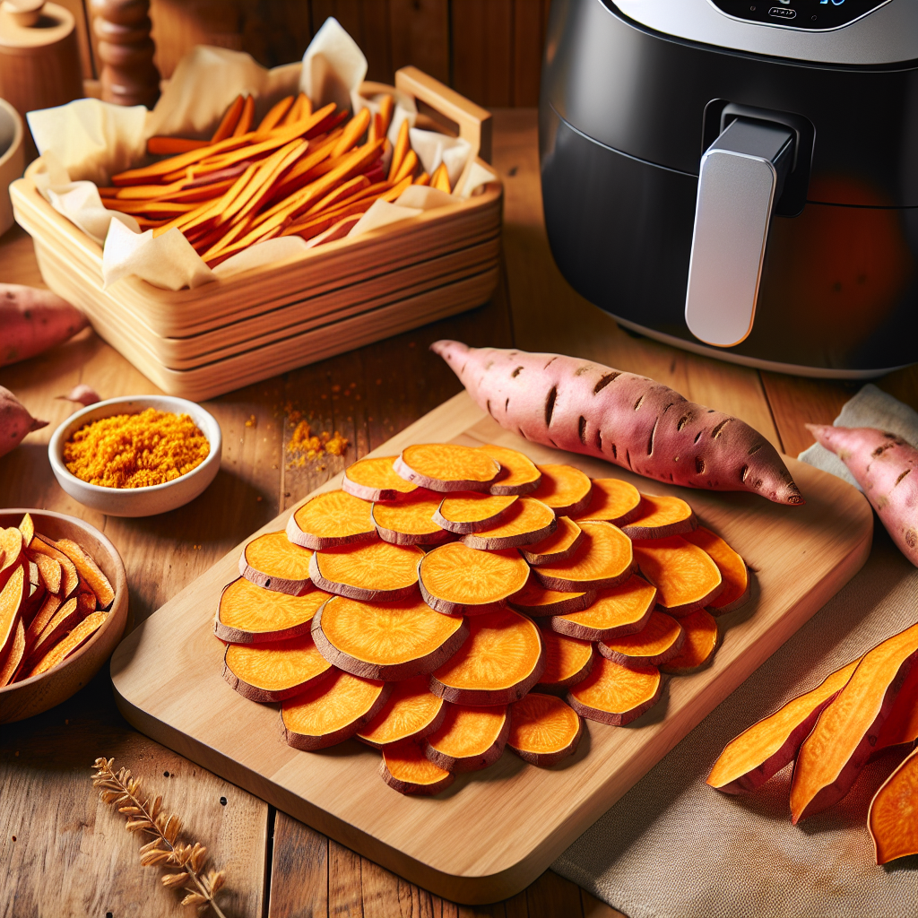 에어프라이어로 쉽게 만드는 바삭한 고구마칩 레시피